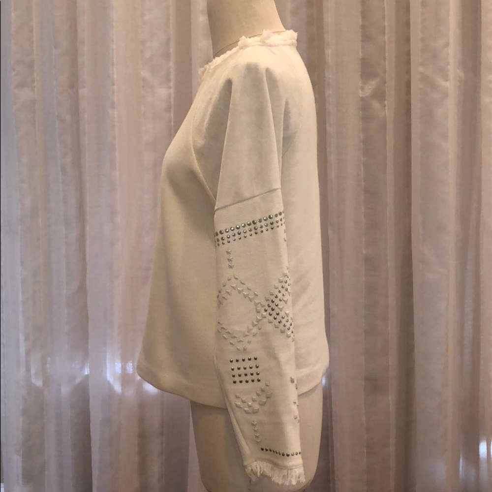 Zara Boho Chic Studded Fringe Pullover - Picture 3 of 8